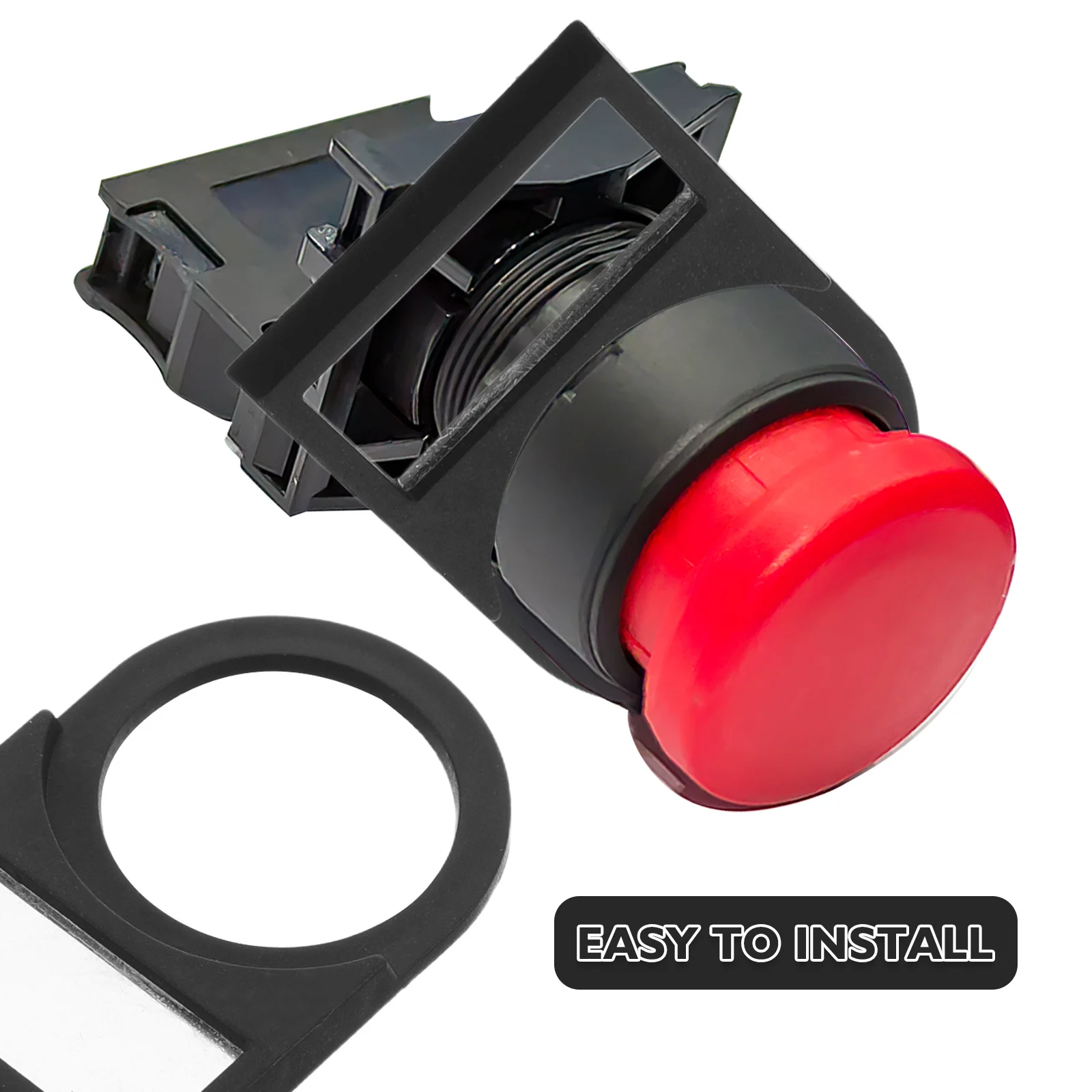 100pcs Electrical Label Accessories Plastic Push Button Sign Board Black Switch Marker Durable Weather Resistant Night