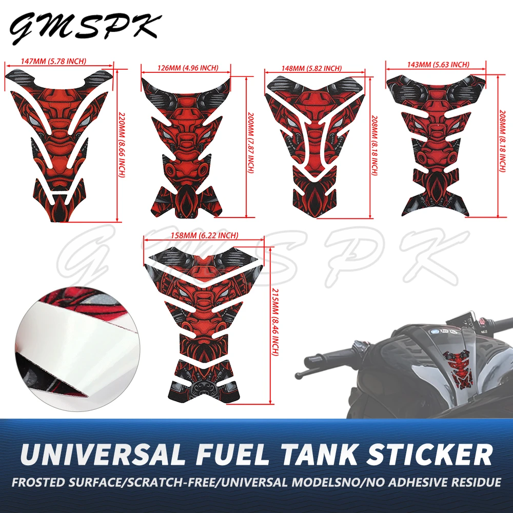

Universal Motorcycle Fuel Tank Pad Protector Sticker Fishbone Tankpad Red Decals Fit Fit for Honda CFMOTO Suzuki Kawasaki Yamaha