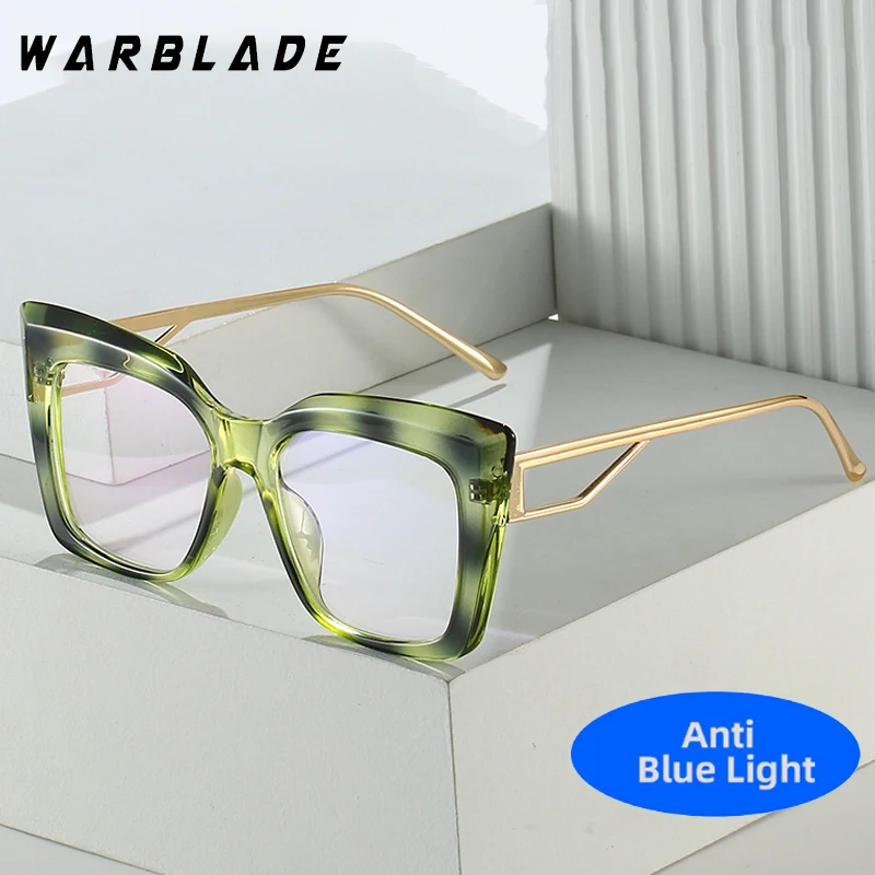 

Fashion Oversized Cat Eye Anti Blue Light Glasses Women Retro Okularowe Damskie Computer Frame Clear Reading Eyeglasses Unisex