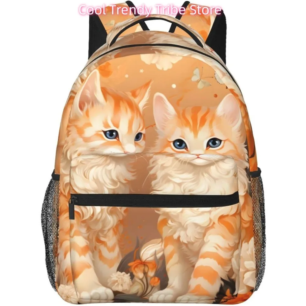 

laptop bag back to school Funny Cute Cat Lightweight Laptop Backpack Lightweight Multipurpose Travel Casual Daypack Unisex Colle