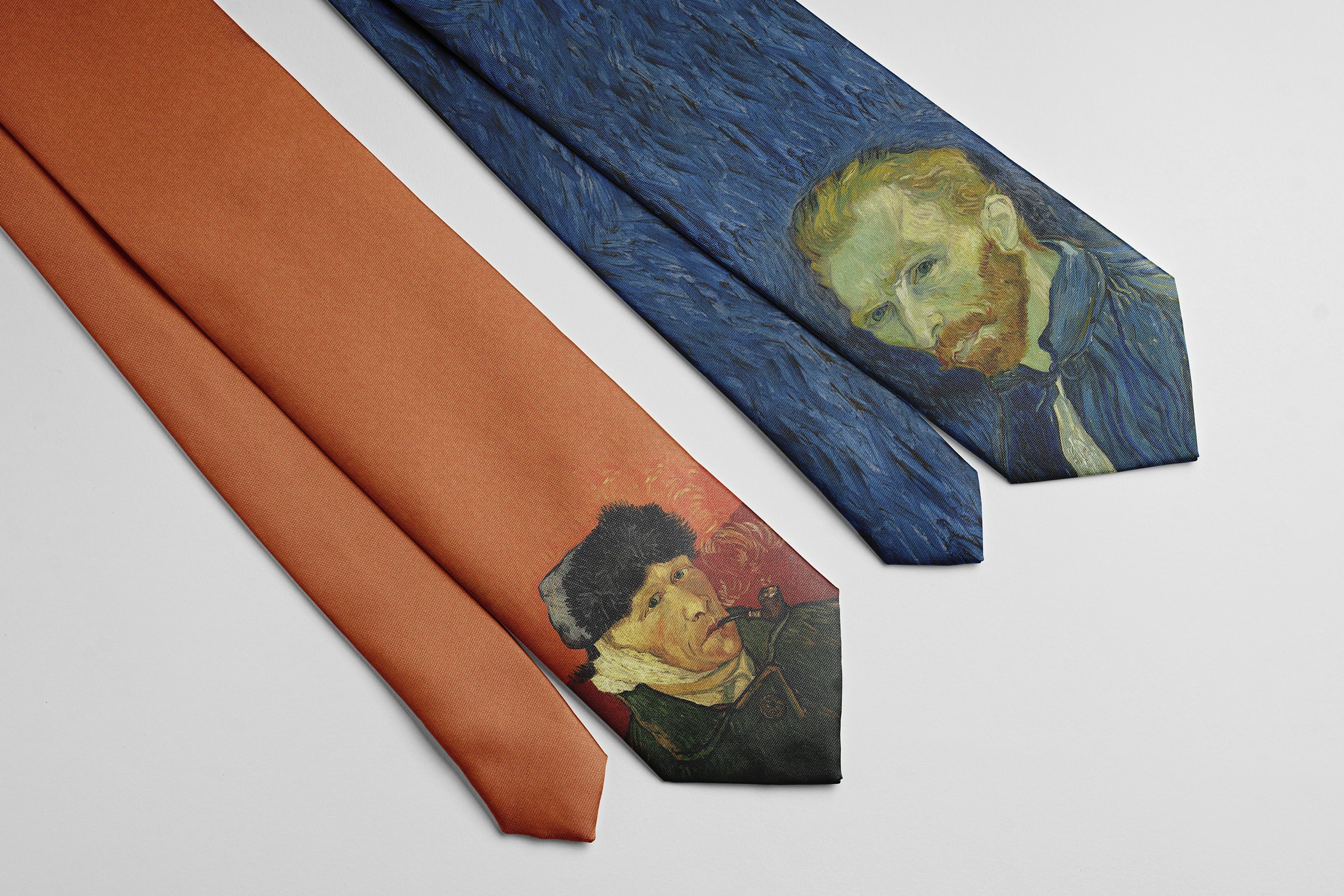 Corbata de pintura al óleo de arte Retro, retrato de Van Gogh, Mona Lisa, corbatas informales de negocios, accesorios para traje de camisa de boda y fiesta para hombres y mujeres