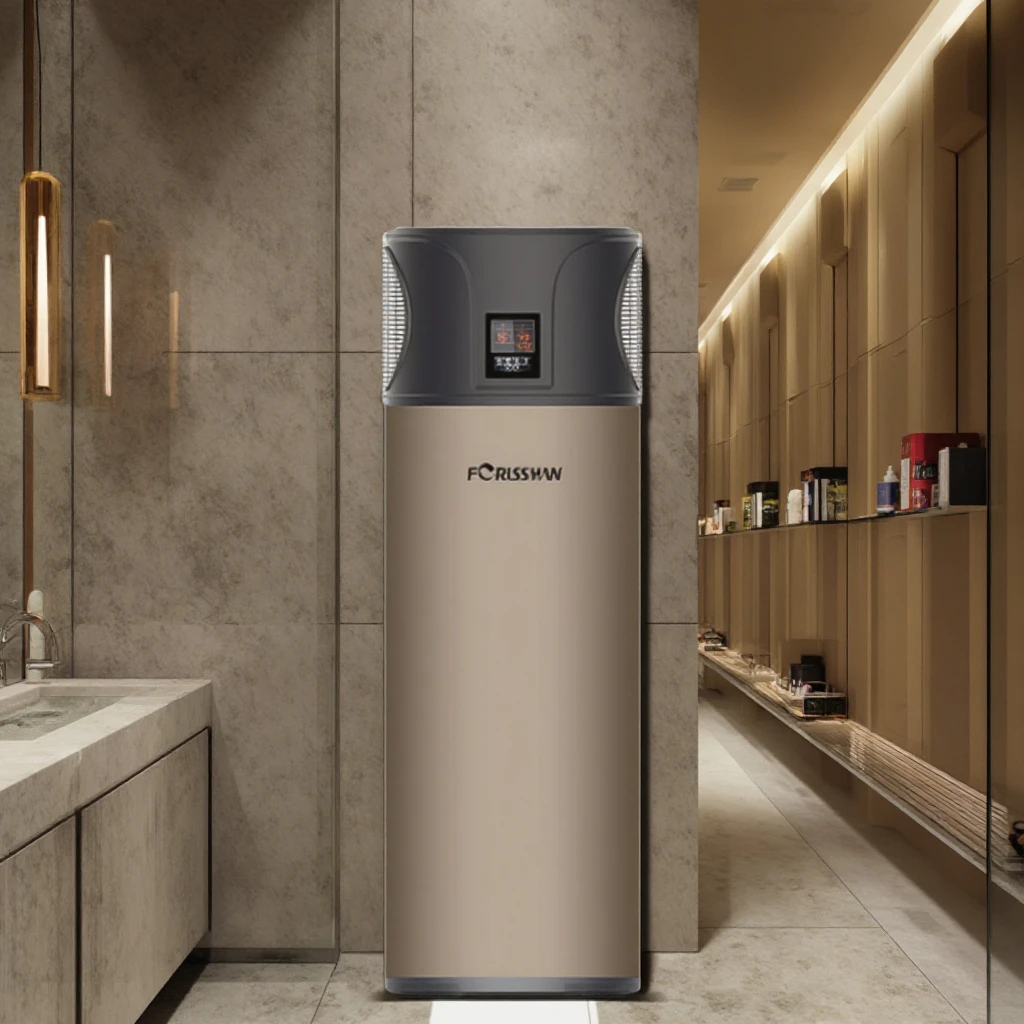 

Универсальный водонагреватель с тепловым насосом 1,8–3 кВт R134a — энергосберегающая бытовая система подогрева воды для улицы с буферным баком