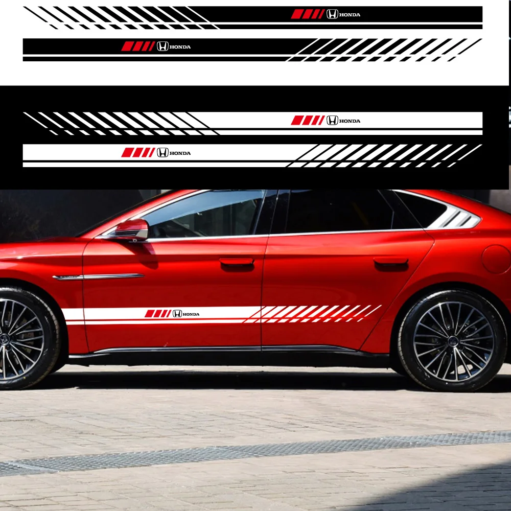

Для Honda Civic 10th 11th Gen Hrv Varadero 750 Forza Shadow Vt600 Mugen Jazz CRV 2 шт. ПВХ автомобильный кузов многоцветные наклейки на дверь