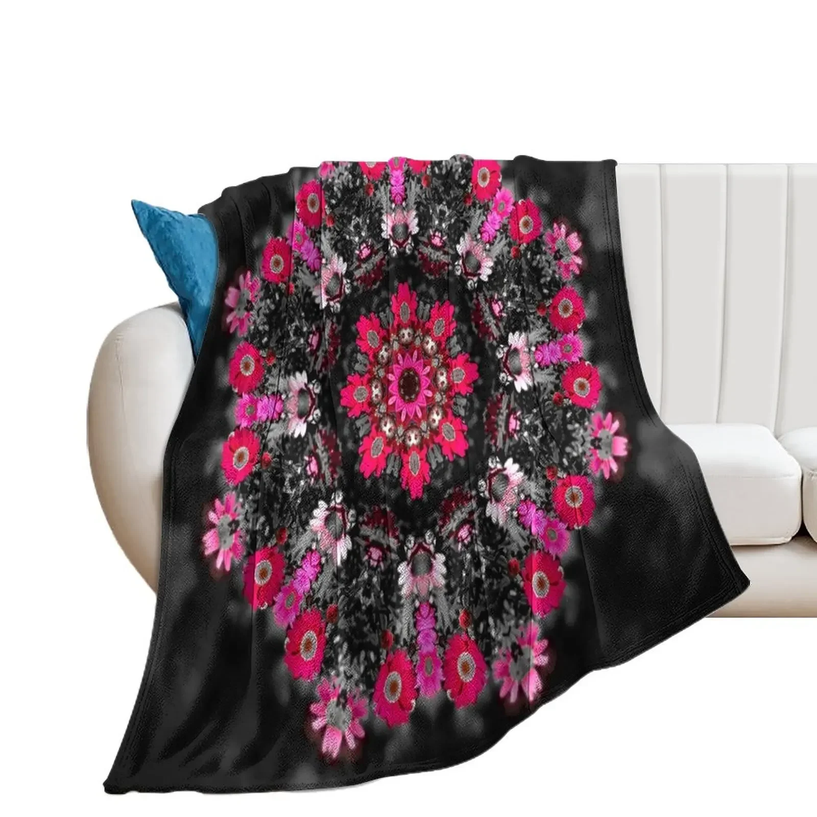 

Marguerite Daisy Mandala Throw Blanket for babies Luxury Throw Baby Plush Blankets