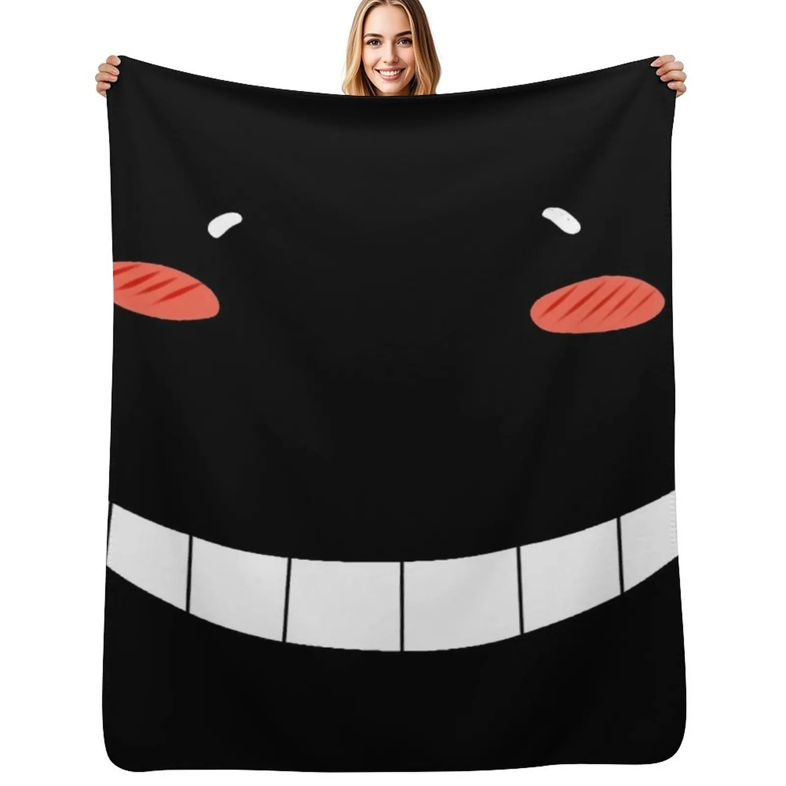 

Smile Face Koro sensei Assassination Classroom , Koro Smiling Face Throw Blanket All Weather Soft Throw Blanket for Sofa