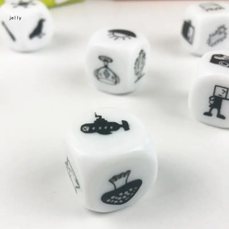 448C Dices Brinquedo Criativo Contando Jogo Cubos Coloridos Contação Histórias Dados Educacionais