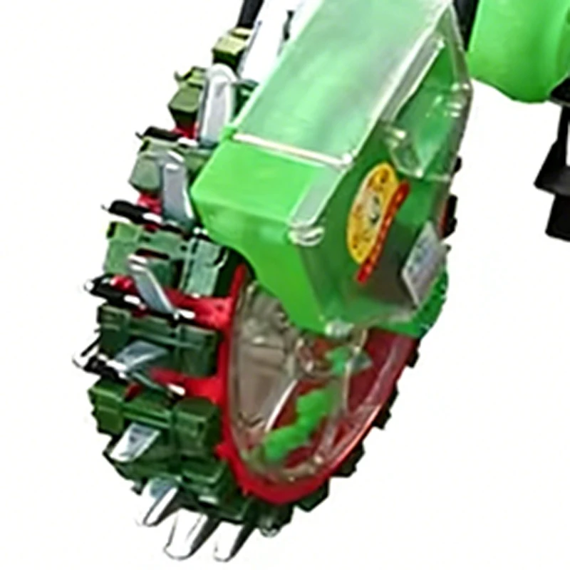 Dual-row Self-Propelled Seeder, 4HP Compact Seed Seeder, Seed and Fertilizer Combination Machine Iron-wheeled Seeder(Customized)