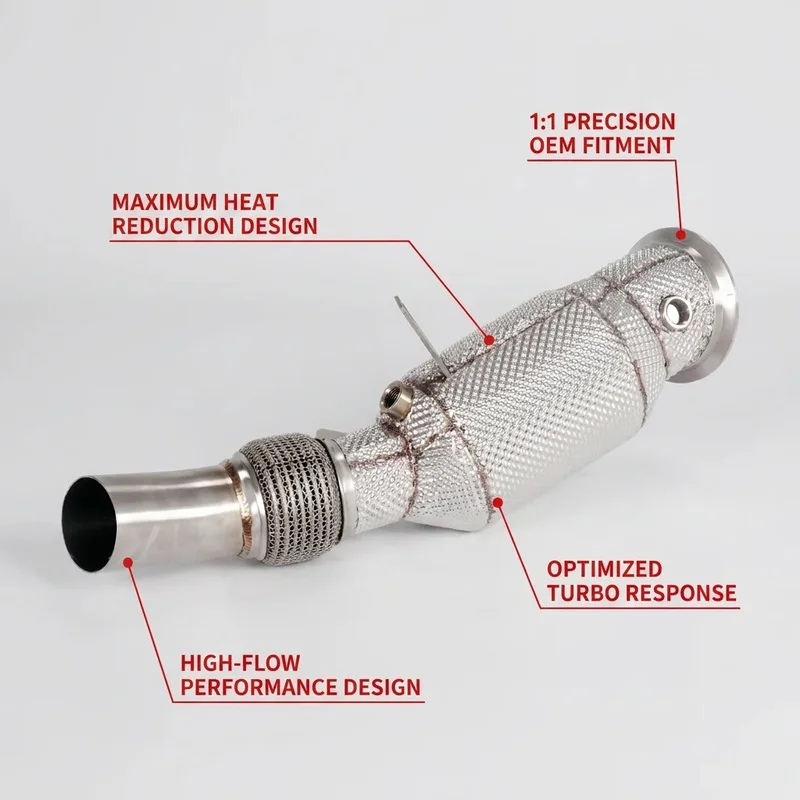 Car Performance Exhaust Header for BMW X1 E84 2012-2015 N20 Engine Stainless Steel Exhaust Pipes Downpipe 100% Plug and Play