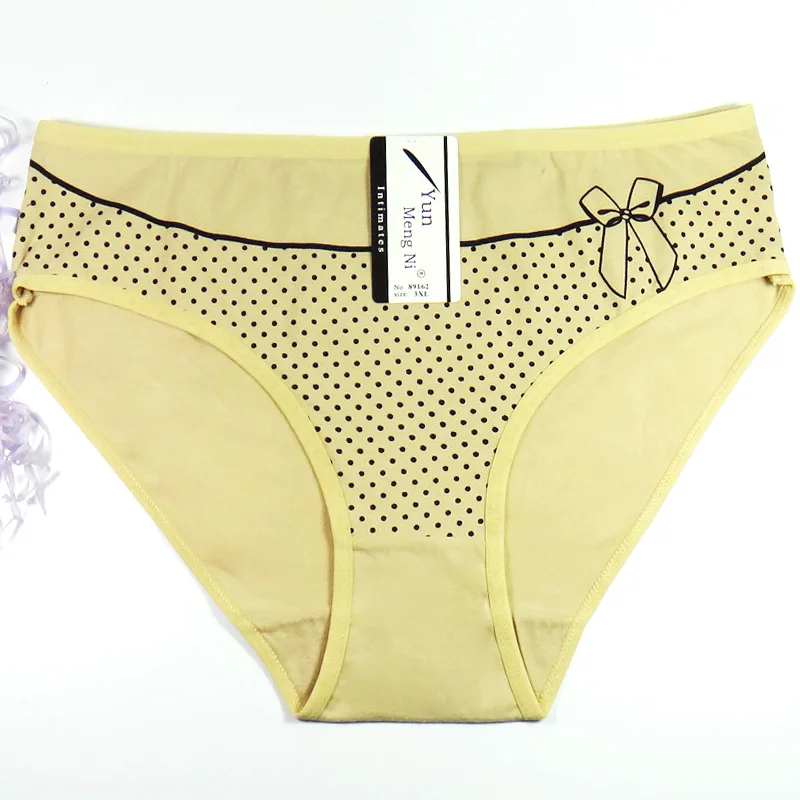 Women\'s panties Large size lady mum pants pure color cotton women\'s Big yards 2XL/3XL/4XL 6 pcs/lot