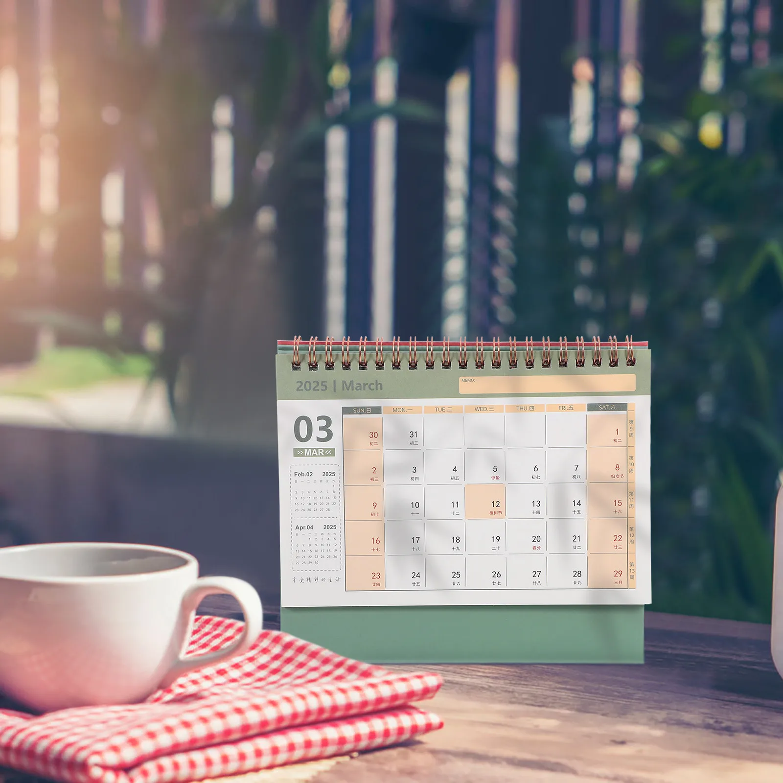 

Standing Desk Calendar Gold Foil Design Spiral Binding Desktop Office Yearly Month Planner Minimalist Style Desktop Calendar