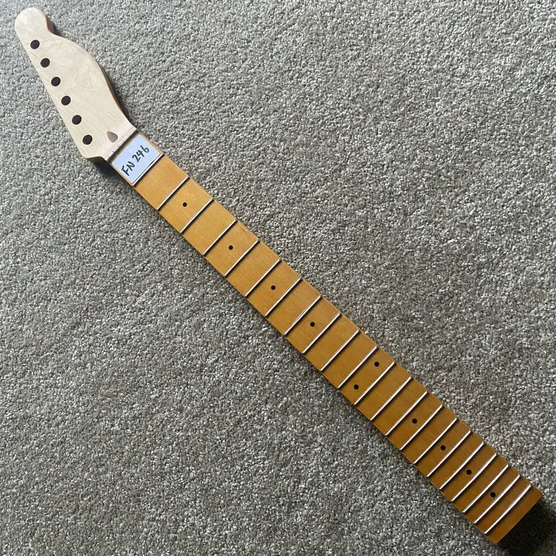 FN246 Custom Order TL Guitar Natural Maple 22 Frets Semi Finishing for Tele Electric Gutar DIY Replace with Damages