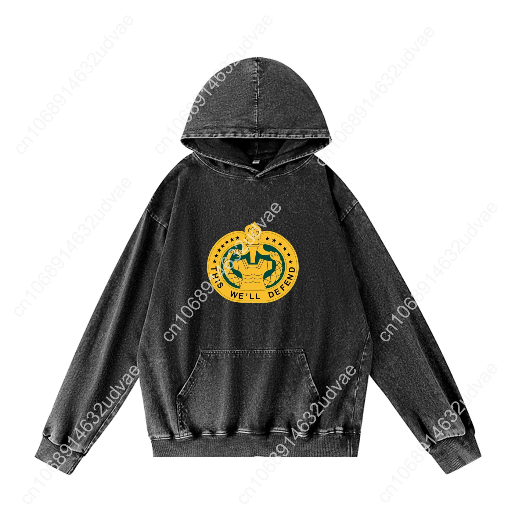 Drill Sergeant Identification Badge Hoodies Retro Kapuzenpullover Mann Frau Teenager Vintage Pullover Schweiß Maßgeschneiderte Tops