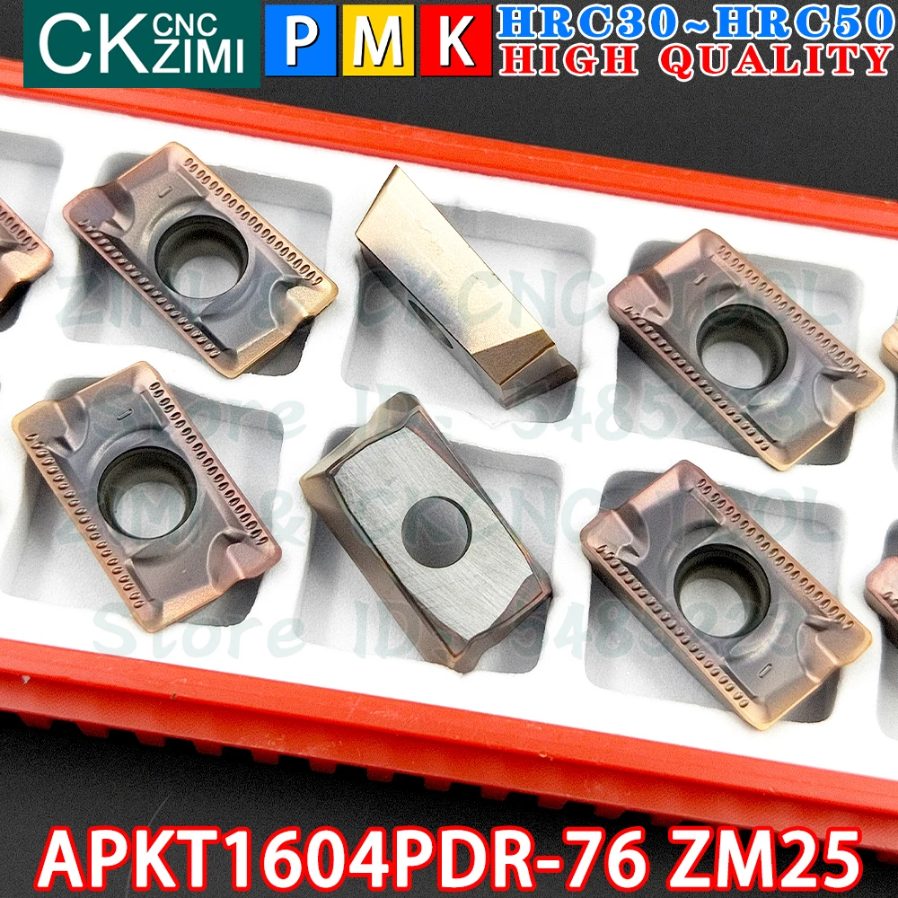 Imagem -03 - Apkt 1604pdr 76 Zm25 Carbide Inserir Fresamento Insira Ferramentas Apmt 1135 Pder Cnc Mecânicos Torno Ferramentas de Corte Indexáveis Apkt1604pdr76 Zm25