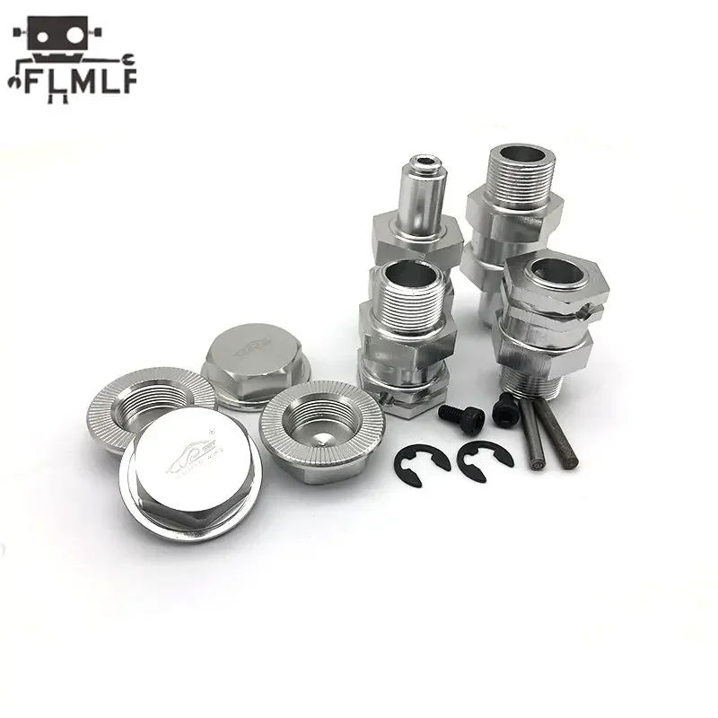 Rc Car Front Rear 24mm Wheel Hex Hub Extended Axle and Wheels Nut Set for 1/5 HPI ROFUN BAHA ROVAN KM BAJA 5B 5T 5SC Truck Parts