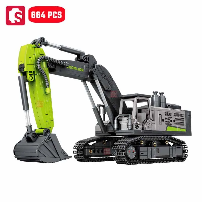 

SEMBO 664pcs Excavator Truck Assemblage Building Blocks MOC Construction Engineering Vehicle Model Bricks Kids Toys Boys Gifts