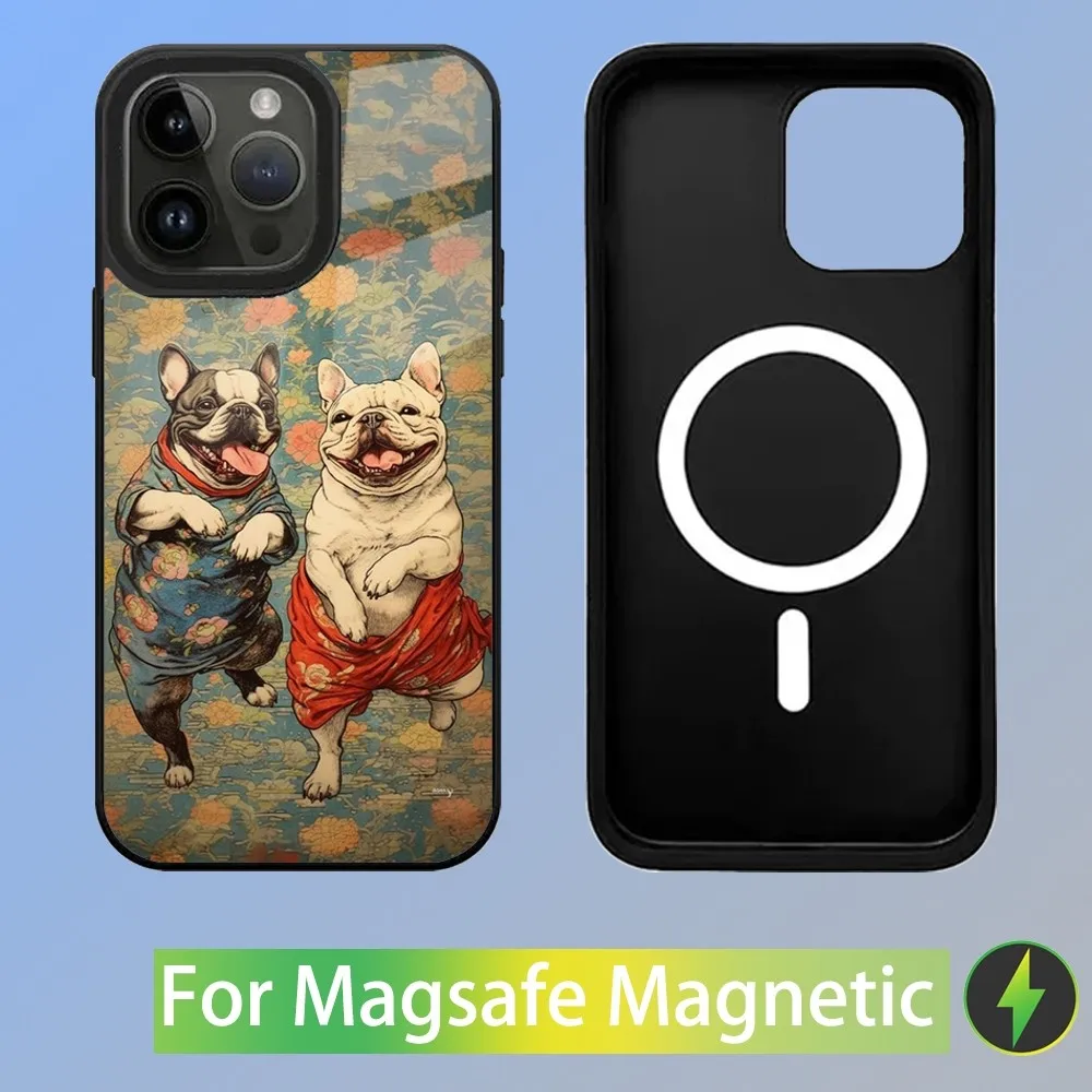 French Bulldog Phone Case For iPhone 16,15,14,13,12,11,Plus,Pro,Max Mini Magsafe Magnetic Wireless Charging