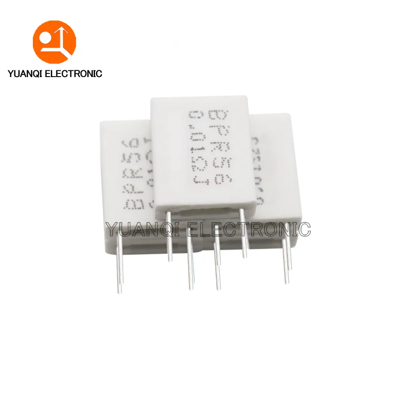 100PCS BPR56 5W Non Inductive Cement Resistor 0.01R 0.02R 0.05R 0.12R 0.15R 0.2R 0.22R 0.47R 0.1 0.15 0.22 0.25 0.33 0.5 ohm