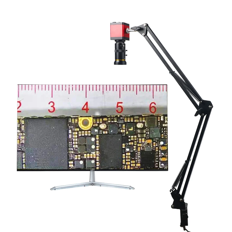 Kailiwei 2MP 1080P Electronic Digital VGA HD Video Microscope Camera For Mobile PCB Soldering Repair With 5-50mm Lens Stand