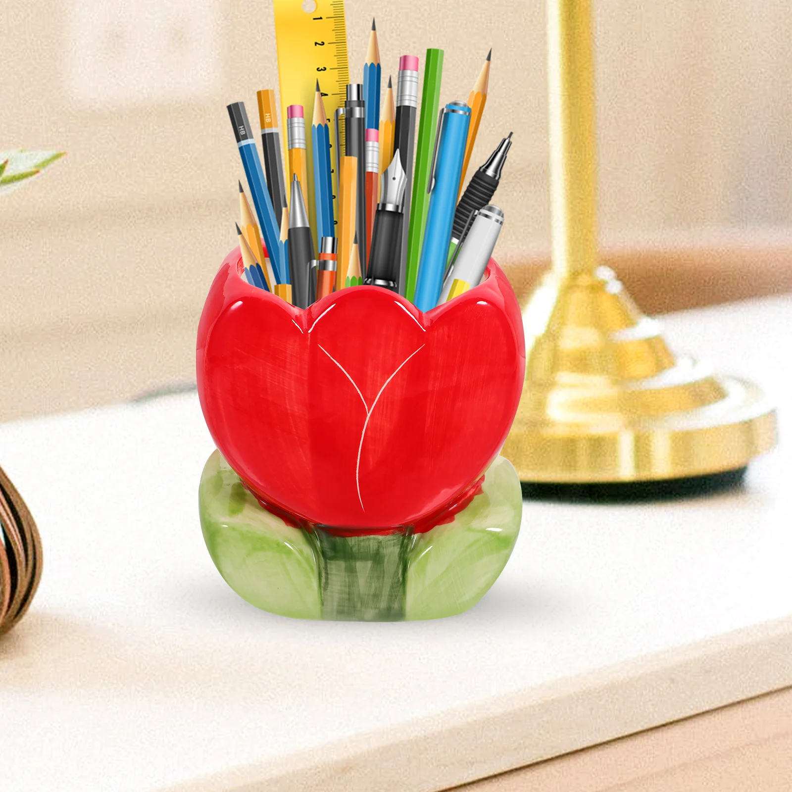 

Flower Storage Bucket Aesthetic Pen Holder Creative Decorative Pencil Fashion Office