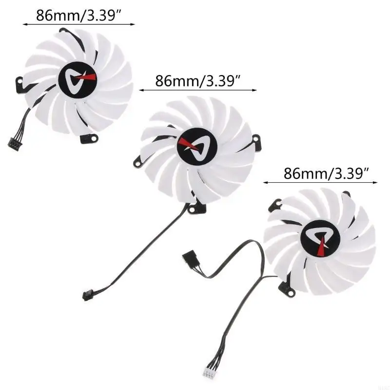 1/3pcs 86mm CF12910S untuk gaming kapak/kapak rtx3080ti 3080 lhr x3w kipas kartu grafis