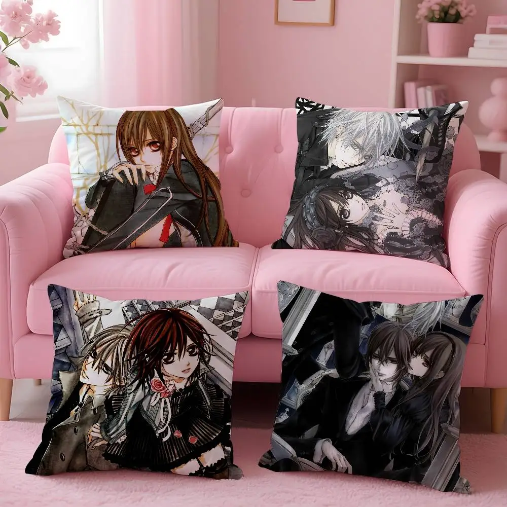 كيس وسادة V-Vampire Knight Anime وسادة صور مخصصة آمنة، وسادة صوف مصقولة مضادة للبهتان، آمن للأمهات والرضع.