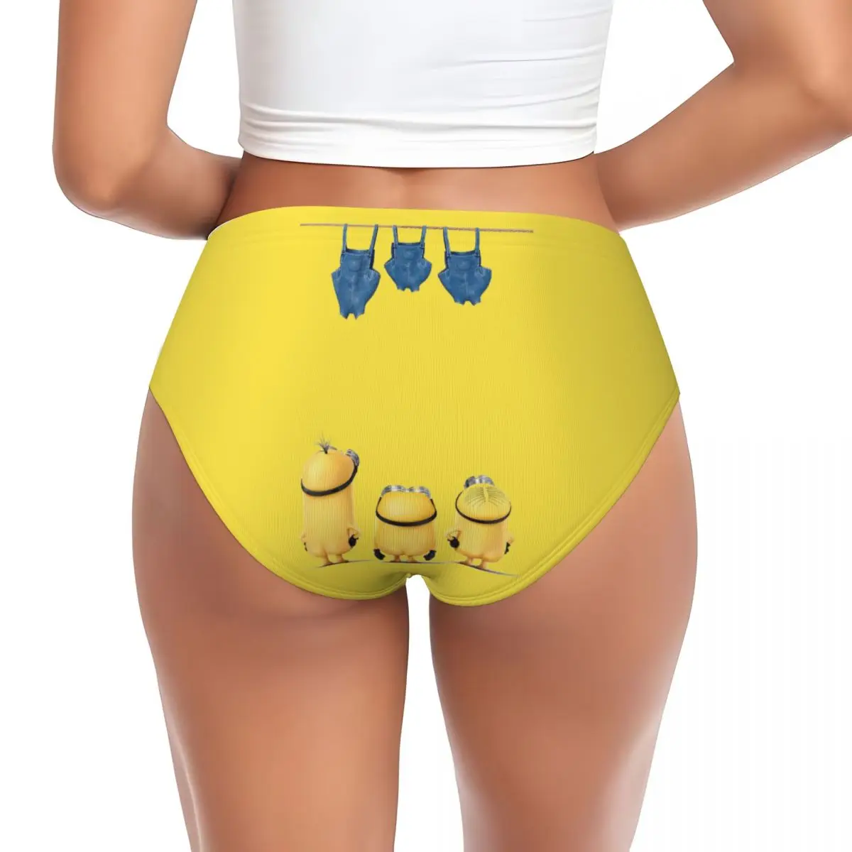 Mutandine carine M-Miniones da donna personalizzate, slip anime elasticizzati