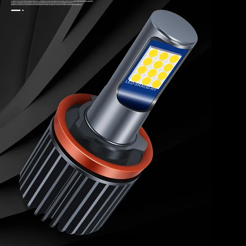 Luz antiniebla estroboscópica para coche, bombilla LED de conducción diurna, 2 piezas, H1, H3, H8, h11, 9005, HB3, 9006, Hb4, H7, blanco