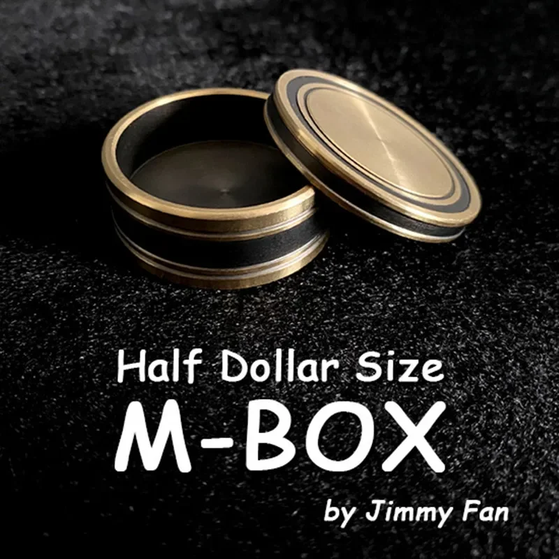 M-BOX di Jimmy Fan Moneta da mezzo dollaro Moneta Trucchi magici Moneta Appear Vanish Close Up Magia Magicians Prop Gimmick Prop Copia Moneta