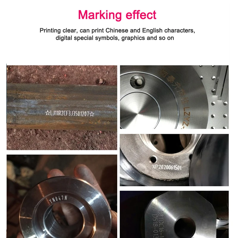 Portable Engraving Pneumatic Marking Machine 80x30mm Touch Screen For Nameplate Cylinder Number Frame Chassis