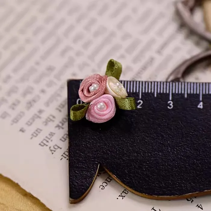 Ribbon Flower hand sewn three color flower clothing accessories headdress handmade DIY decal materials