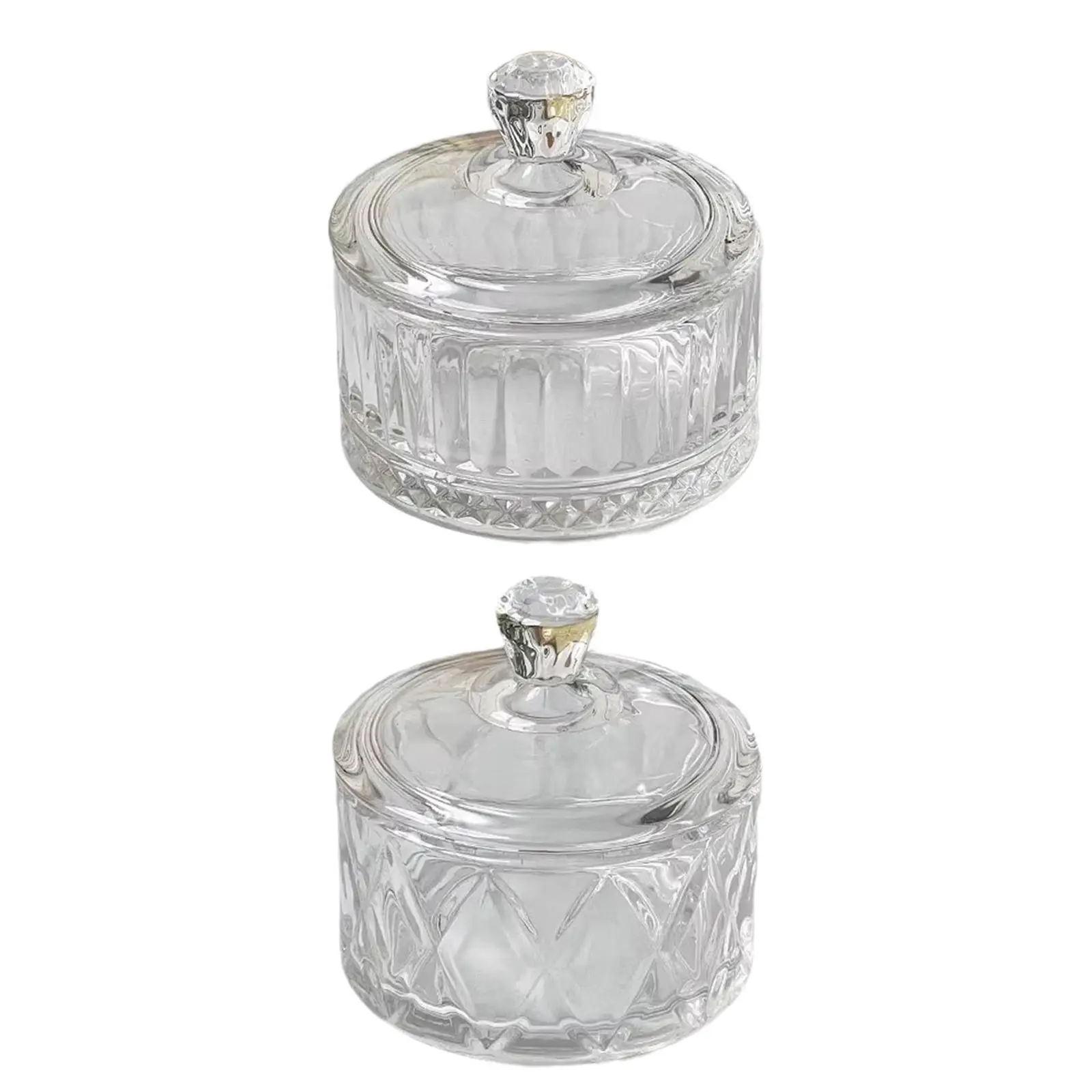 Glass Candy Jar with Lid Trinket Organizer Barrel Buffet Cookie Jar Candy Dish