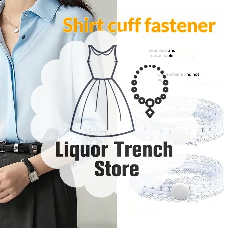 2/4 Pcs Shirt Sleeve Holders No Drill Adjustable Elastic Band Shorten Sleeve Length Cuff Fasteners