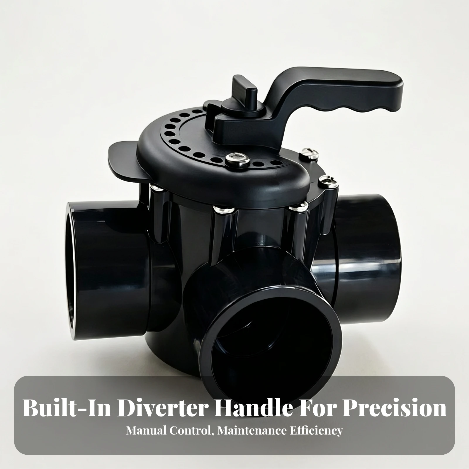 3-Port Pool Diverter Valve Rigid 3-Way Pool Diverter Valve Inline Manual for Filtration Systems