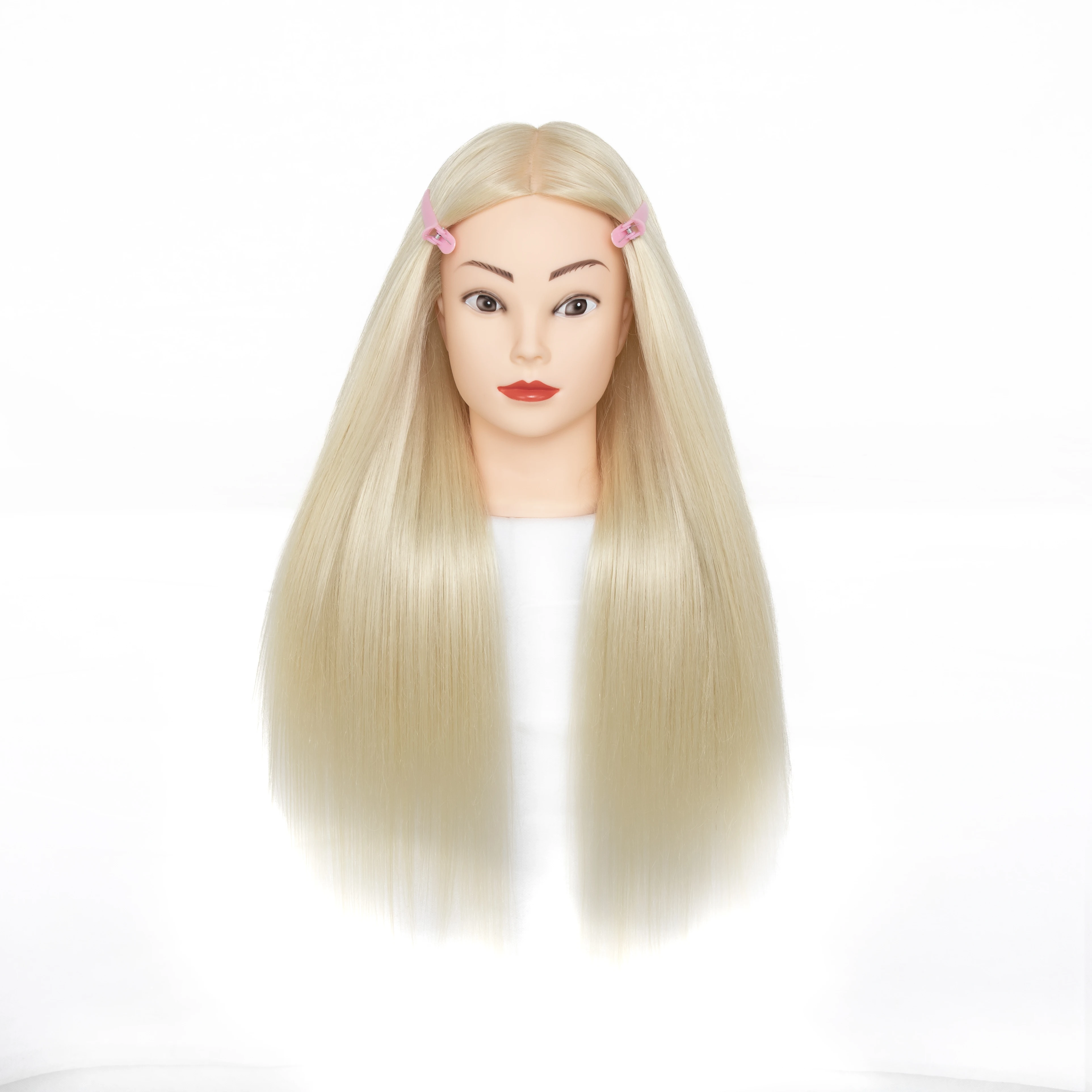 

Манекен-голова Menglle 24 дюйма, блондинка, длинные волосы, для обучения укладке, косметологическая кукла-манекен с волосами