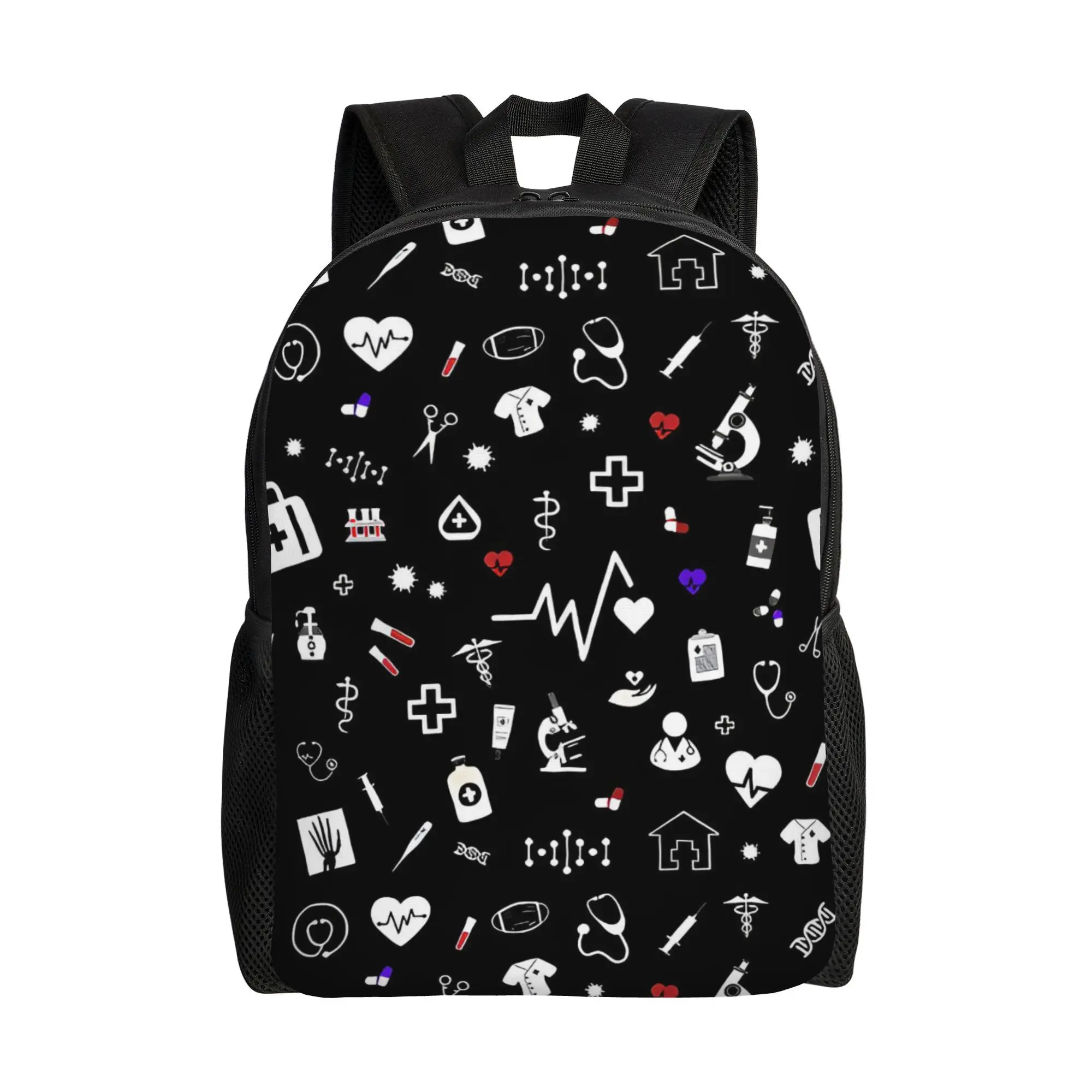 

1pc NHS Medical Backpack Suitable for, Healthcare Workers - Zippered Compartments, Casual & with NHS Print, Unisex