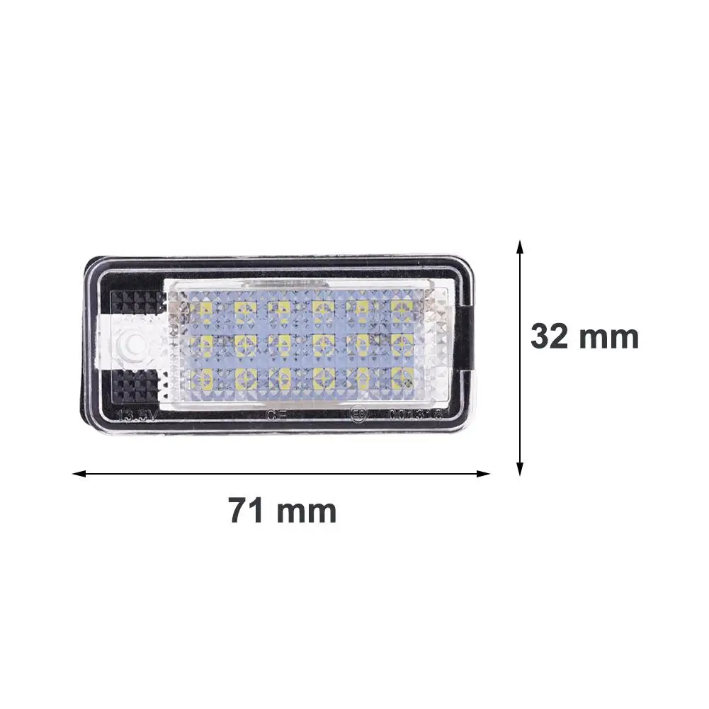 2PCS Error Free White LED Car License Plate Light Bulbs Accessories For AUDI A4 S4 B6 B7 A6 C6 4F S6 A3 S3 8P A8 S8 D3 4E Q7 RS4 - view 6