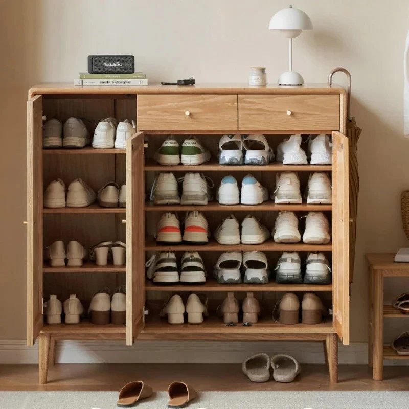 شقة رخيصة رف الأحذية غرفة المعيشة خشبية خارج الموضة خزائن الأحذية الرخيصة توفير المساحة الطابق Archivadores ديكور المنزل #4