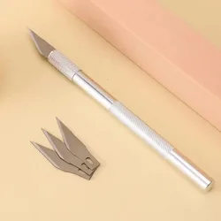 Non-Slip Metal Engraving Craft Knife Gold/Silver Scalpel Carving Utility for Hobby Art Stationery