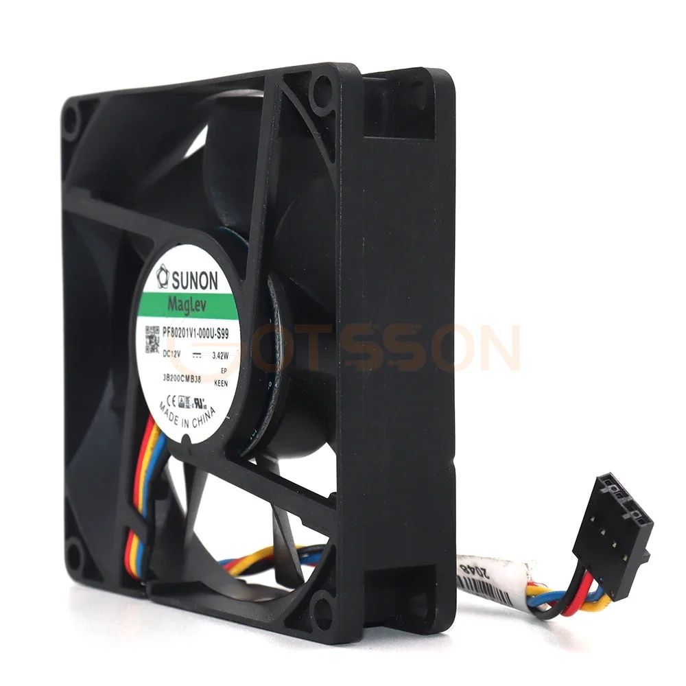 새로운 sunon PF80201V1-000U-S99 8020 8cm 80mm 80*80*20mm DC 12V 3.42W 서버 냉각 팬
