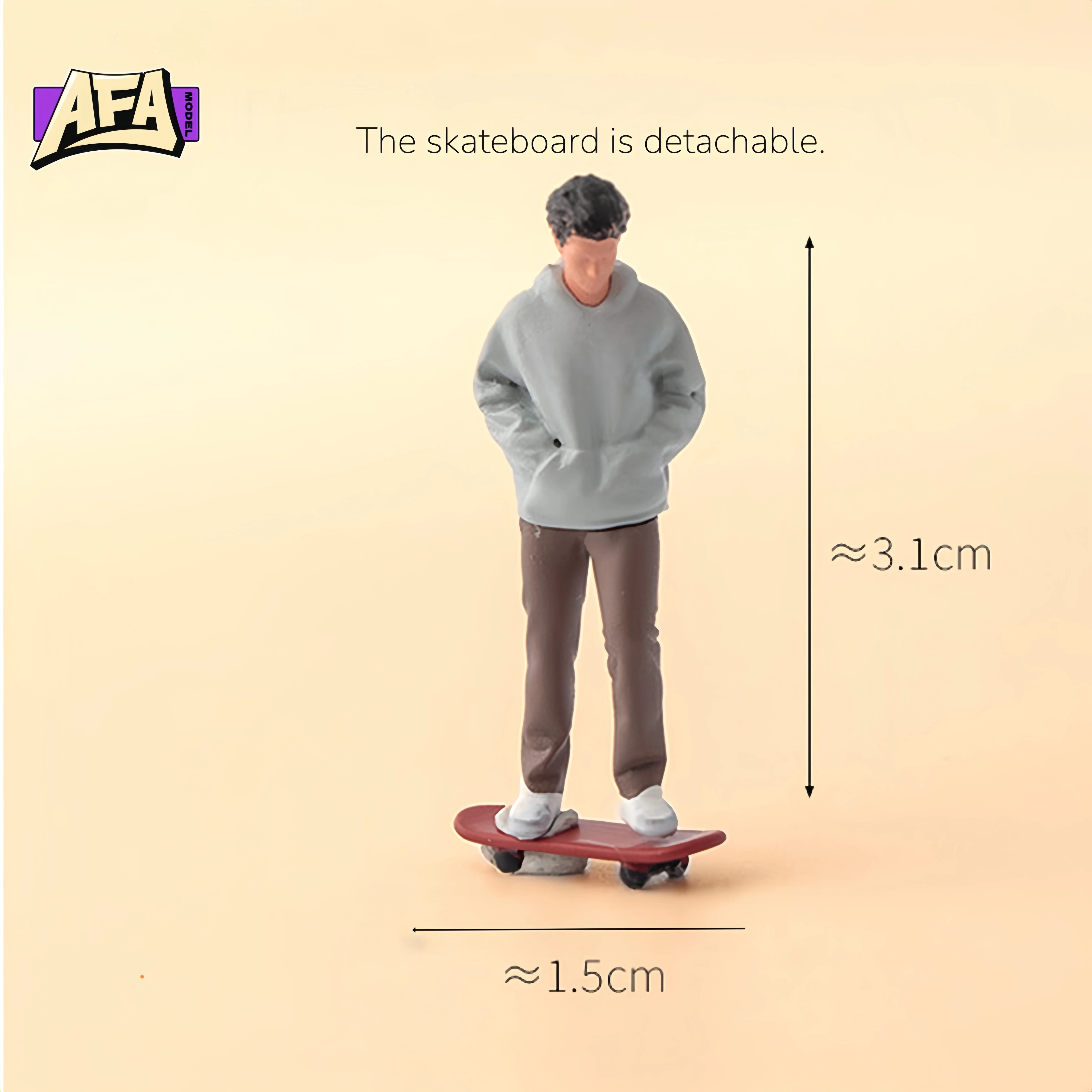 1 64 resin diorama skate Miniature Figures Minifigure Model Kit Model Props Creative Photography Display Collection Decoration view 5
