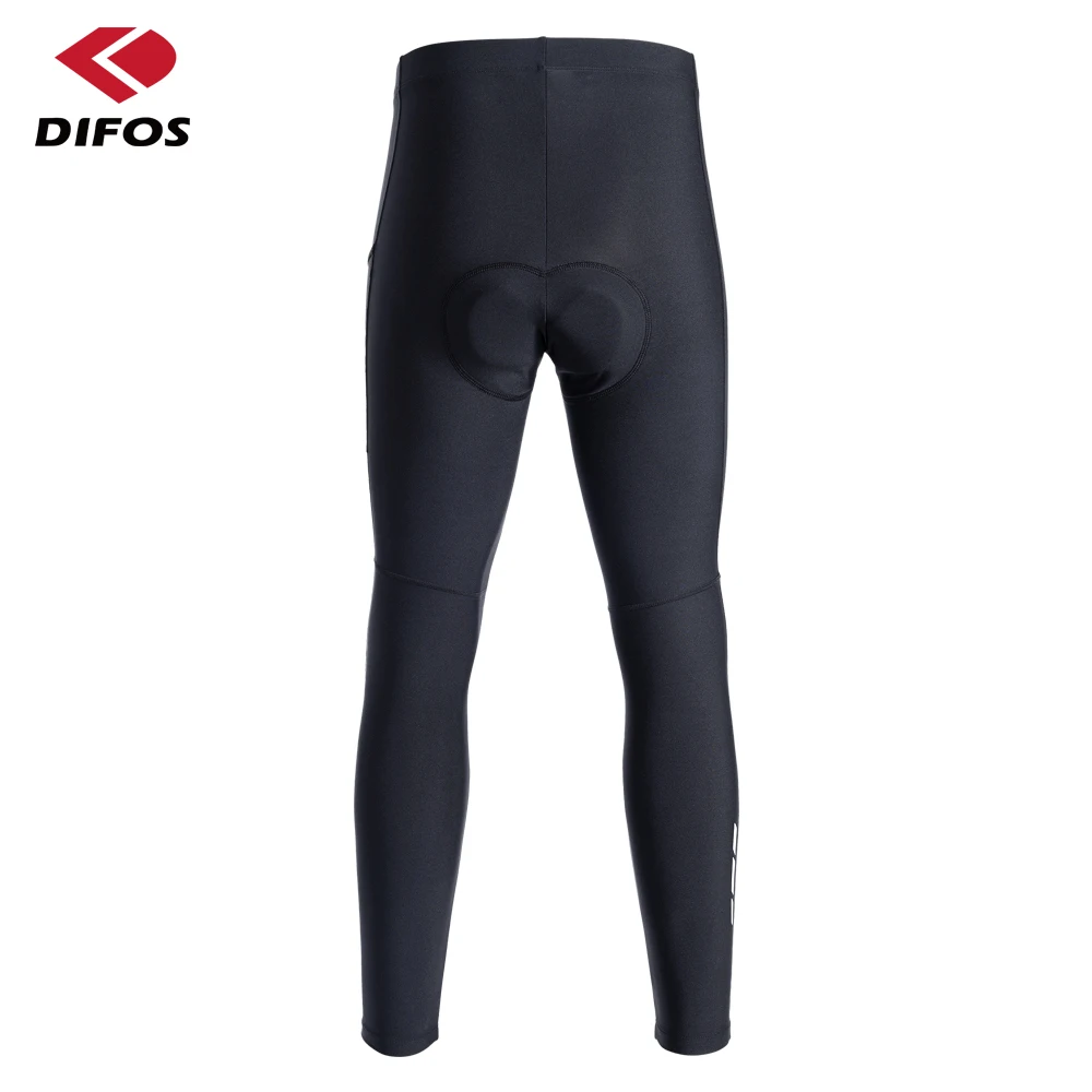 กางเกงปั่นจักรยานผู้ชาย Difos ผ้าฟลีซ สำหรับฤดูหนาว กางเกงปั่นจักรยานเสือภูเขา/เสือหมอบ แบบมีแผ่นรอง ระบายอากาศ ยืดหยุ่นสูง กางเกงเลกกิ้งกีฬาเก็บความร้อน