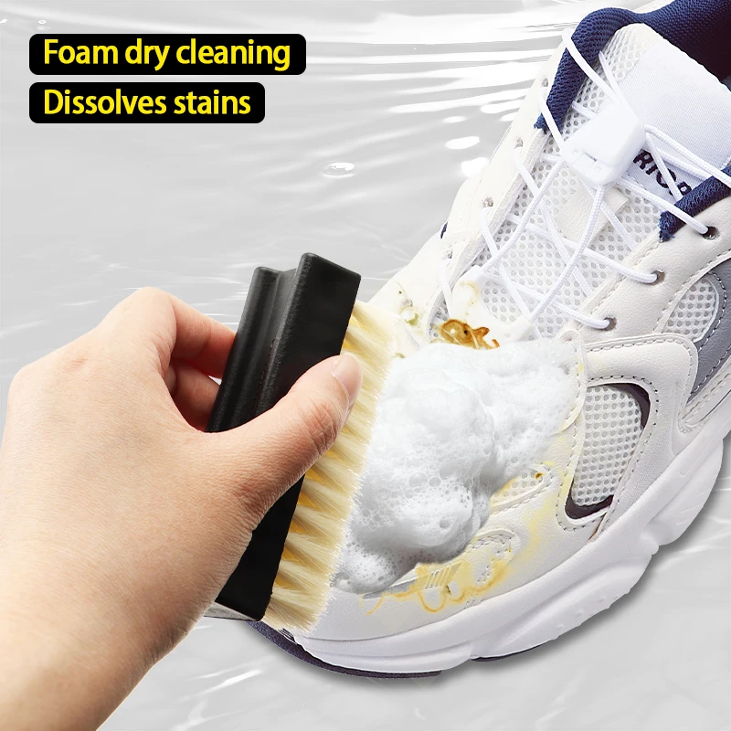 White Shoe Cleaner Foam Dry Cleaning Kit 150ML Waterless Foam Sneaker Cleaner Shoe Brush and Cleaning Cloth Set image 5