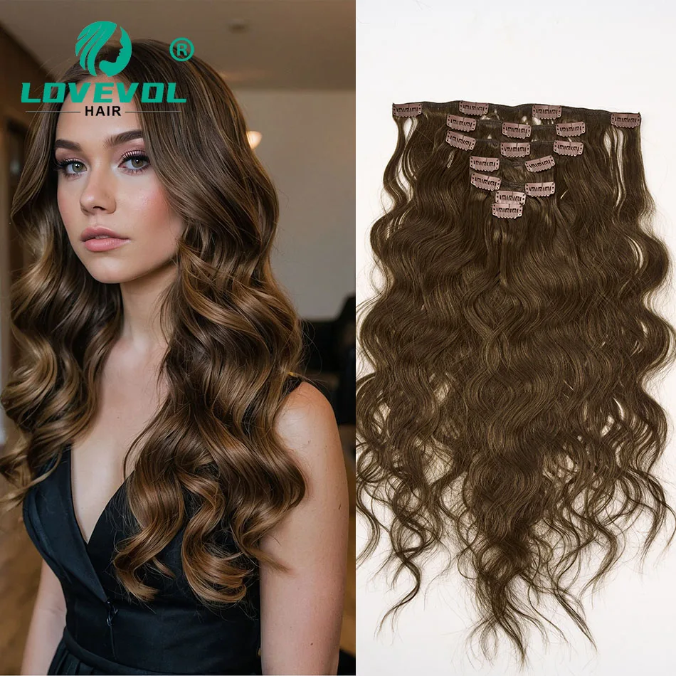 lovevol-7pcs-clip-ins-hair-extension-human-hair-real-natural-hair-extension-double-weft-full-head-for-add-volum-120g-brown-color