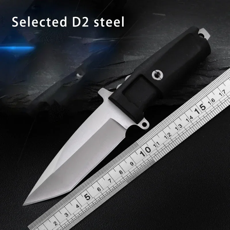 Cuchillo recto EDC de alta dureza para exteriores, herramienta de supervivencia, pequeño, portátil, afilado, 2024