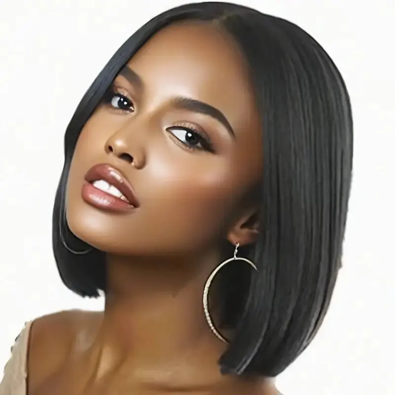 Short Bob Wigs Human Hair Transparent Lace Front Human Hair Wigs Straight Bob Frontal Wig Lace Frontal Wigs For Women