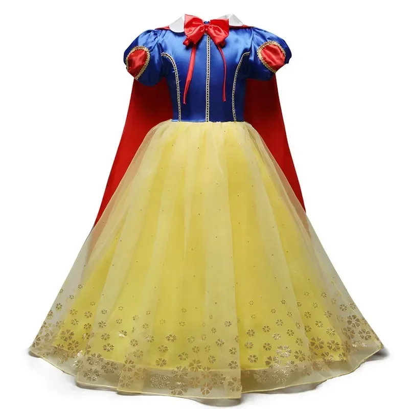 Vestido de princesa Cenicienta para niña, disfraz de Elsa, Anna, sirena, Jasmine, Bella, Blancanieves, fiesta de cumpleaños, Halloween, 2-10 años