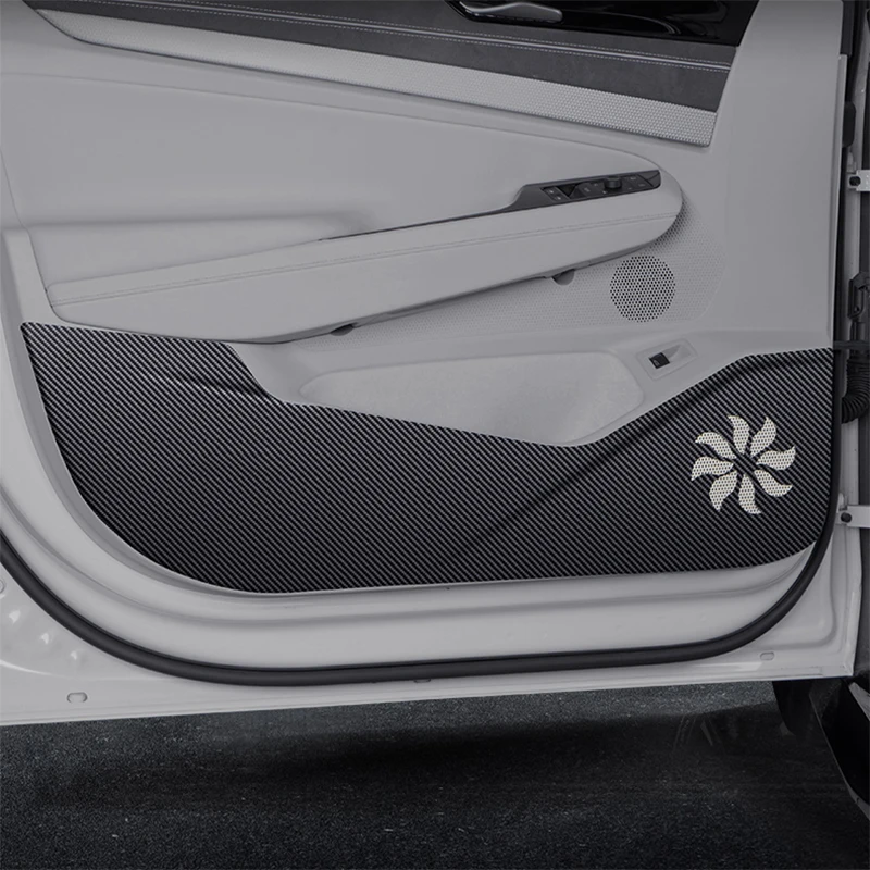 

For Volkswagen ID.7 ID7 2023 2024 2025 PU Leather Car Door Anti Kick Pad Protection Stickers Cover Protector Trim Film Accessory