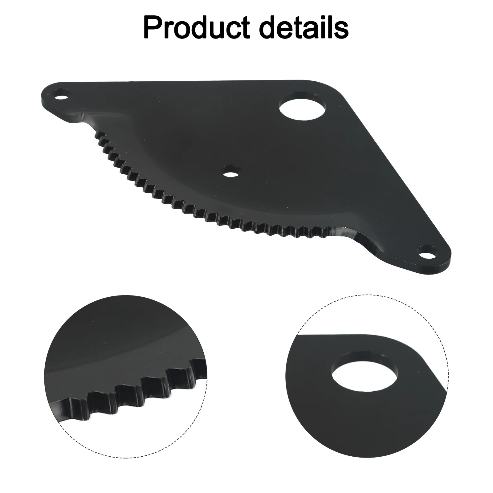 Gardening Equipment Gear Sector Gear Plate Black Silver Wear And Tear Resistance Easy Installation Enhanced Performance