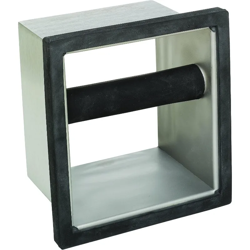 Stainless Steel Open Bottom Knock Box Chute - For Home, Cafe, Restaurant, Hotel, Office, or Commercial Establishment