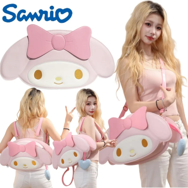 

Sanrio Three-dimensional Backpack Cartoon My Melody Shoulder Bag Large Capacity Portable Storage Holiday Gift Anime Peripherals